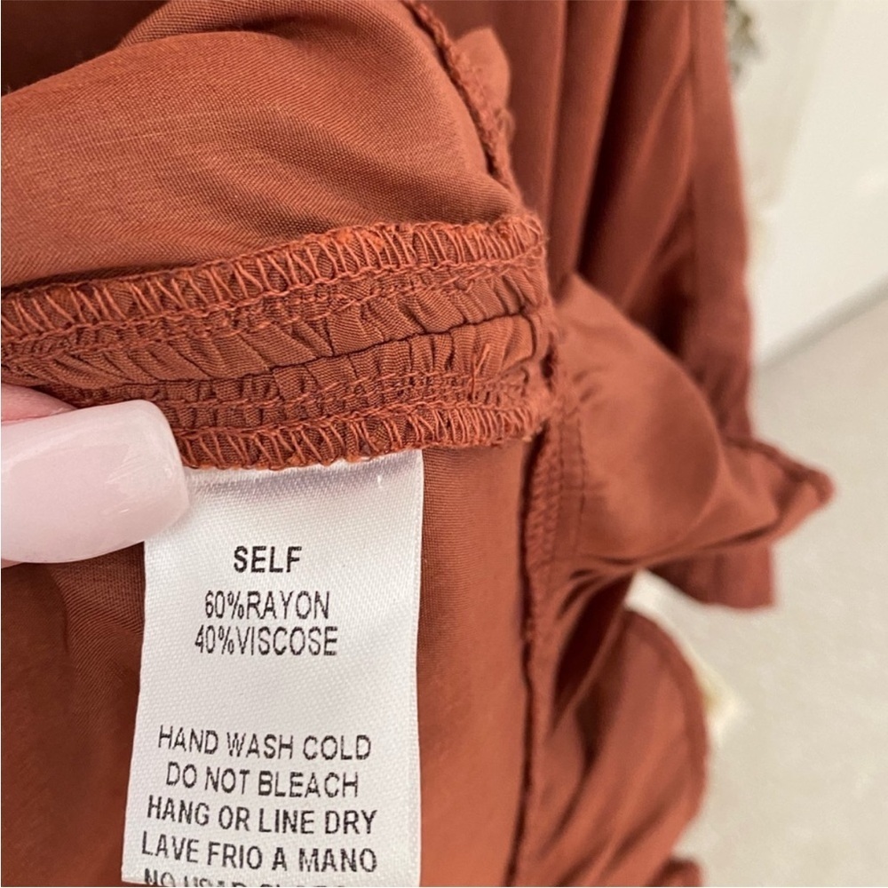 Vici Rust Ruffle Cardigan - Picture 5 of 5